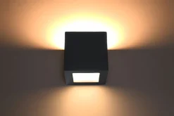 Sale Sollux Wandlampe indirekt Up Down Schwarz Keramik eckig klein