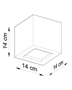 Sale Sollux Wandlampe indirekt Up Down Schwarz Keramik eckig klein