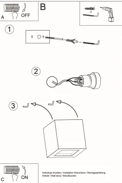 Sale Sollux Wandlampe indirekt Up Down Schwarz Keramik eckig klein