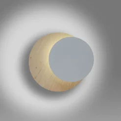 Best Emibig Wandlampe innen Holz Metall G9 rund indirekte