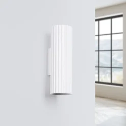 Sollux Wandlampe innen klein H: 20 cm Weiß 2x GU10 Up Down Alu