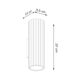 Sollux Wandlampe innen klein H: 20 cm Weiß 2x GU10 Up Down Alu