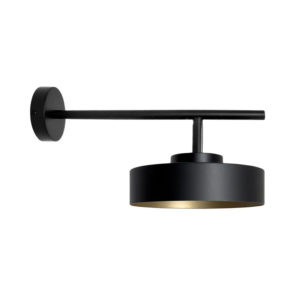 Discount Giovanni Battista Wandlampe innen Schwarz Gold H: 19,5 cm Messing Eisen E27