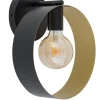 Sigma Wandlampe Innen Schwarz Gold Metall H:29 cm stilvoll* Wandleuchten|Flurlampen