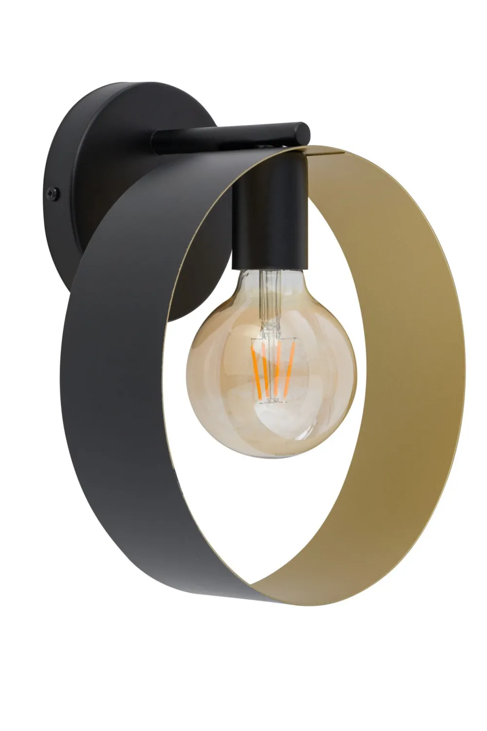 Sigma Wandlampe Innen Schwarz Gold Metall H:29 cm stilvoll* Wandleuchten|Flurlampen