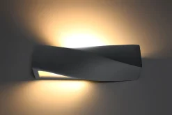 Sollux Wandlampe Keramik 42 cm lang Up Down indirekt E27 Grau* Wohnzimmerlampen|Keramiklampen