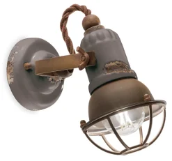 Online Ferroluce Wandlampe Keramik Metall E14 verstellbar Vintage