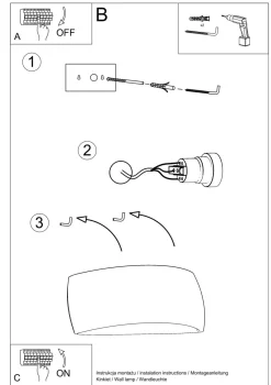 Clearance Sollux Wandlampe Keramik Up Down indirekt 32 cm Modern G9