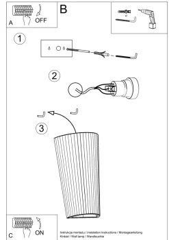 Hot Sollux Wandlampe Keramik Up Down bemalbar E27 BURIC