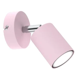 Luminex Wandlampe Kinderzimmer Rosa Ø 8 cm schwenkbar GU10 Metall*Kinder Kinderzimmerlampen|Wohnzimmerlampen