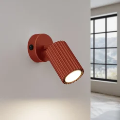 Online Sollux Wandlampe klein B: 8 cm Rot schwenkbar aus Aluminium GU10
