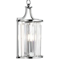 Searchlight Wandlampe Kristall E14 Art Déco H: 35 cm in Chrom Klar* Wohnzimmerlampen|Jugendstil Lampen