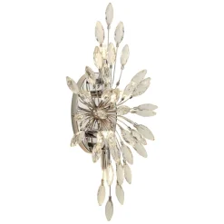 Searchlight Wandlampe Kristall Metall H: 47 cm in Chrom Klar 4x G9* Wohnzimmerlampen|Schlafzimmer Lampen