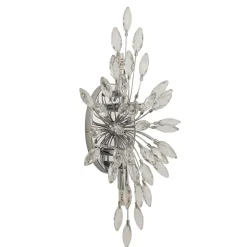 Searchlight Wandlampe Kristall Metall H: 47 cm in Chrom Klar 4x G9* Wohnzimmerlampen|Schlafzimmer Lampen