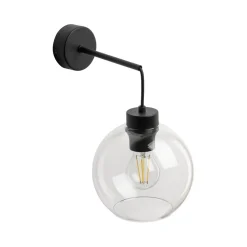 TK Lighting Wandlampe Kugel Schirm Glas E27 H: 28 cm B: 18 cm KALETE