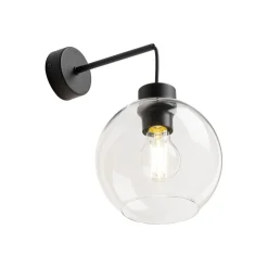 TK Lighting Wandlampe Kugel Schirm Glas E27 H: 28 cm B: 18 cm KALETE