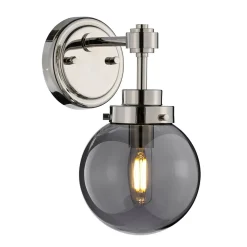 Outlet Elstead Wandlampe Kugel Schirm Grau Nickel E14 Retro Design