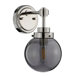 Outlet Elstead Wandlampe Kugel Schirm Grau Nickel E14 Retro Design