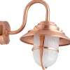 Lido Wandlampe Kupfer IP64 Echt-Messing Terrasse Haus