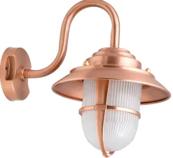 Lido Wandlampe Kupfer IP64 Echt-Messing Terrasse Haus