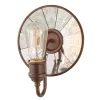 Elstead Wandlampe LANA Bronze Antik Spiegel B:20cm Lampe* Wohnzimmerlampen|Glaslampen