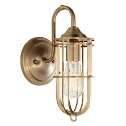 Outlet Elstead Wandlampe LANA in Messing Antik B:14cm Lampe
