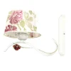 Outlet Emibig Wandlampe Landhausstil Weiß Stoff Schirm Rosen E27