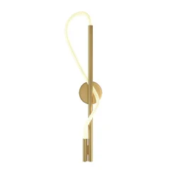Maytoni Wandlampe LED Aluminium H: 84,4 cm in Gold Weiß 600 lm* Led Lampen|Wandleuchten