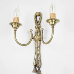 Giovanni Battista Wandlampe Leuchter 2-flmg Bronze aus Echt-Messing* Wandleuchten|Esszimmer Lampen