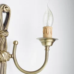 Giovanni Battista Wandlampe Leuchter 2-flmg Bronze aus Echt-Messing* Wandleuchten|Esszimmer Lampen