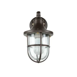 Lido Wandlampe Messing außen IP64 Rostbraun antik Maritim E27* Außenwandleuchten|Rustikale Lampen