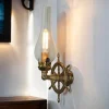 Laura Suardi Wandlampe Messing Glas Maritim Antik Badezimmer Flur* Wandleuchten|Lampen Aus Aller Welt