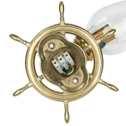 Laura Suardi Wandlampe Messing Glas Maritim Antik Badezimmer Flur* Wandleuchten|Lampen Aus Aller Welt