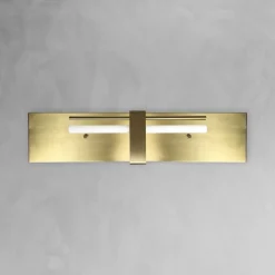 Giovanni Battista Wandlampe Messing H: 80 cm groß massiv in Bronze hell für S14d* Wandleuchten|Badezimmer Lampe