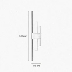 Giovanni Battista Wandlampe Messing massiv H: 50,5 cm Art Déco für S14d* Wandleuchten|Badezimmer Lampe