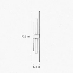 Online Giovanni Battista Wandlampe Messing massiv 70,5 cm hoch für S14d Art Déco