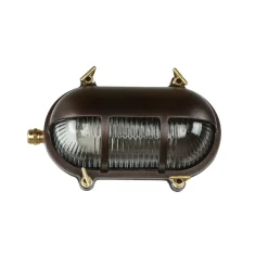 Lido Wandlampe Messing Riffelglas IP64 rostfrei E27 außen* Rustikale Lampen|Metall Lampen