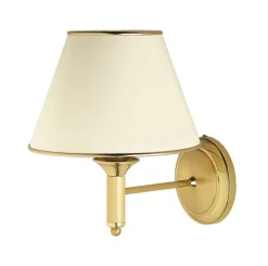 Sale Jupiter Wandlampe Messing Stoff Schirm PENELO E27 Leuchte