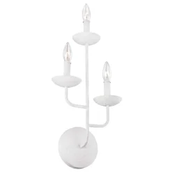 Elstead Wandlampe Metall 61 cm hoch Weiß E14 3-flammig EIRA* Wandleuchten|Schlafzimmer Lampen