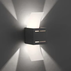 Paul Neuhaus Wandlampe Metall Anthrazit indirekt G9 H:30 cm Modern* Wohnzimmerlampen|Flurlampen