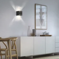 Paul Neuhaus Wandlampe Metall Anthrazit indirekt G9 H:30 cm Modern* Wohnzimmerlampen|Flurlampen