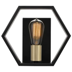 Elstead Wandlampe Metall B: 25,4 cm in Schwarz Gold Modern* Wandleuchten|Flurlampen