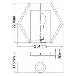 Elstead Wandlampe Metall B: 25,4 cm in Schwarz Gold Modern* Wandleuchten|Flurlampen
