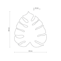 TK Lighting Wandlampe Metall Beige H: 40c m Monstera Blatt 3x G9* Wandleuchten|Flurlampen