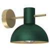 Luminex Wandlampe Metall Dunkelgrün Gold T:22 cm E27 stilvoll* Wandleuchten|Schlafzimmer Lampen