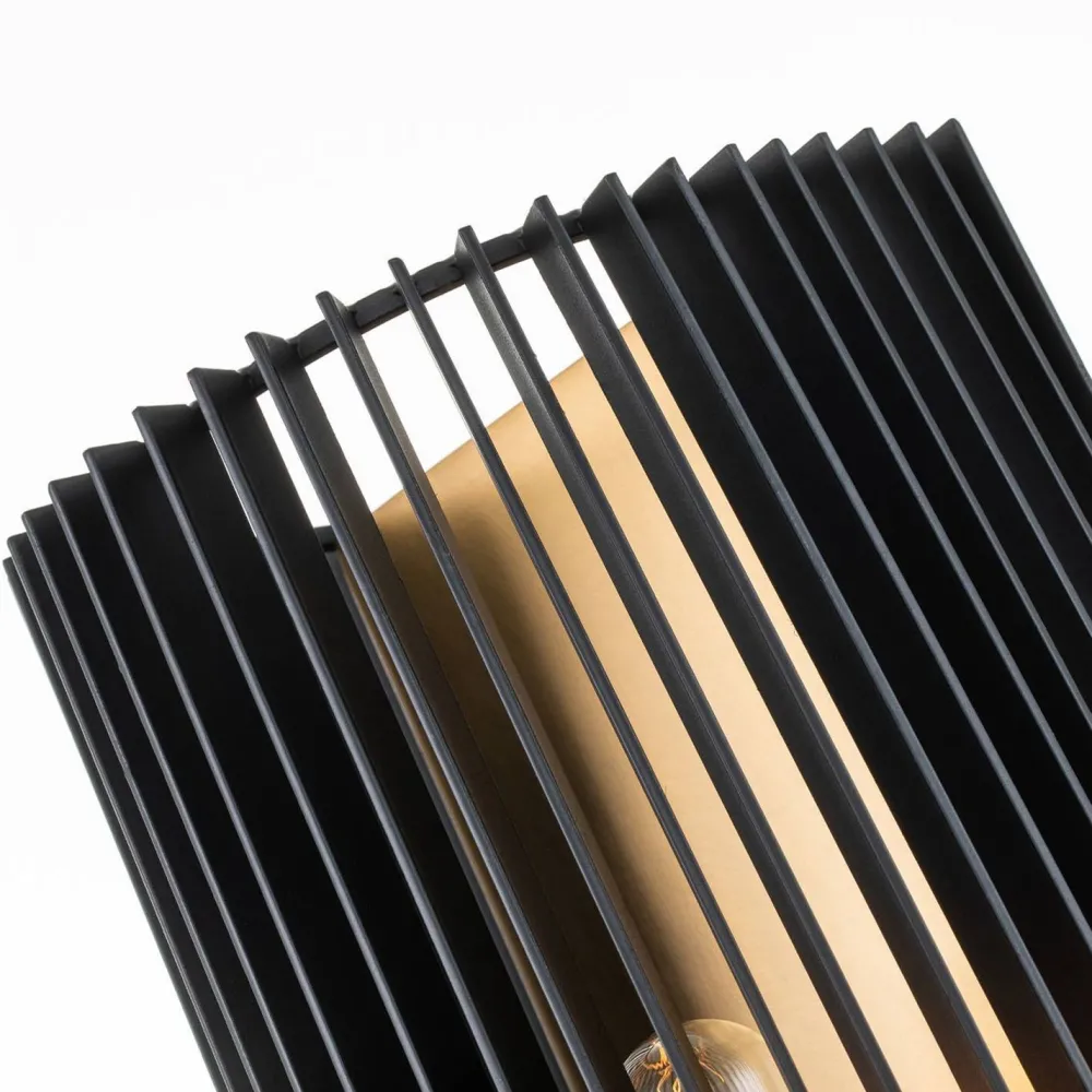 Hot Elstead Wandlampe Metall E27 H: 43,2 cm in Messing Schwarz