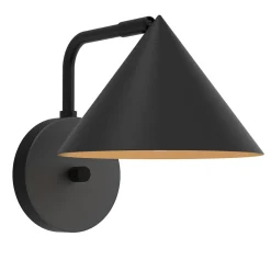 Elstead Wandlampe Metall E27 H: 21,3 cm mit Schalter Dimmer Schwarz* Wandleuchten|Küchenlampen
