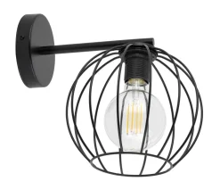 Discount Sigma Wandlampe Metall E27 Schwarz Kugel Schirm RASHA