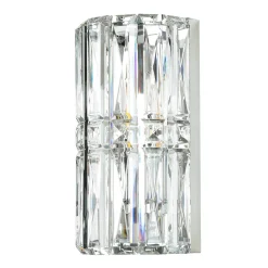 Maytoni Wandlampe Metall Glas 25 cm hoch Chrom E14 länglich* Wandleuchten|Flurlampen