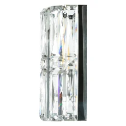 Maytoni Wandlampe Metall Glas 25 cm hoch Chrom E14 länglich* Wandleuchten|Flurlampen
